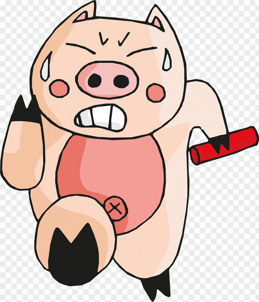 Pig Running Animation PNG