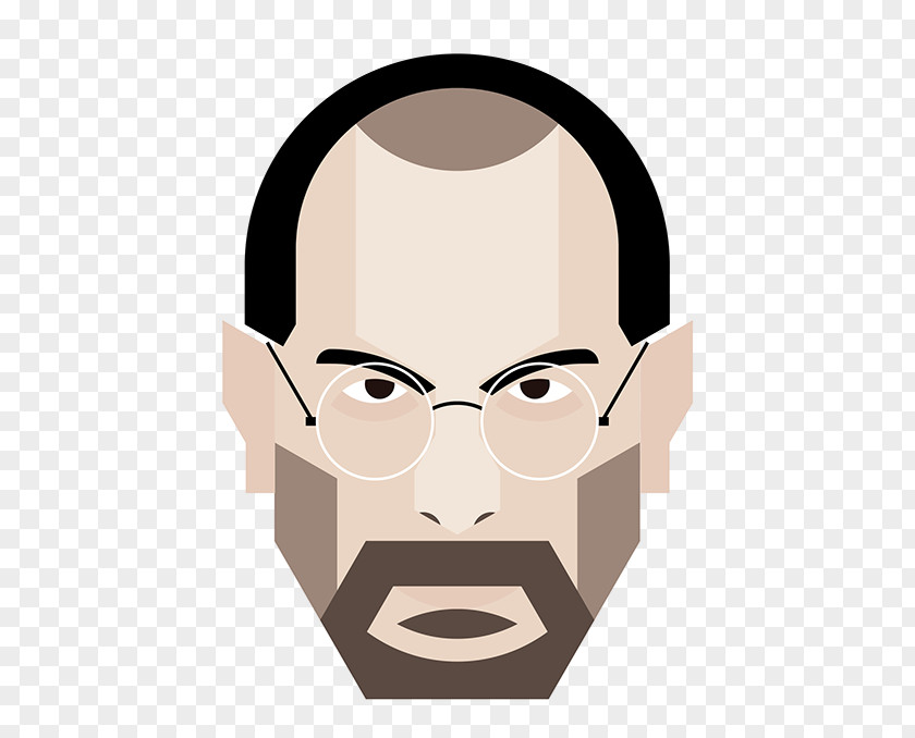 Steve Jobs Illustration Clip Art Cheek Nose PNG