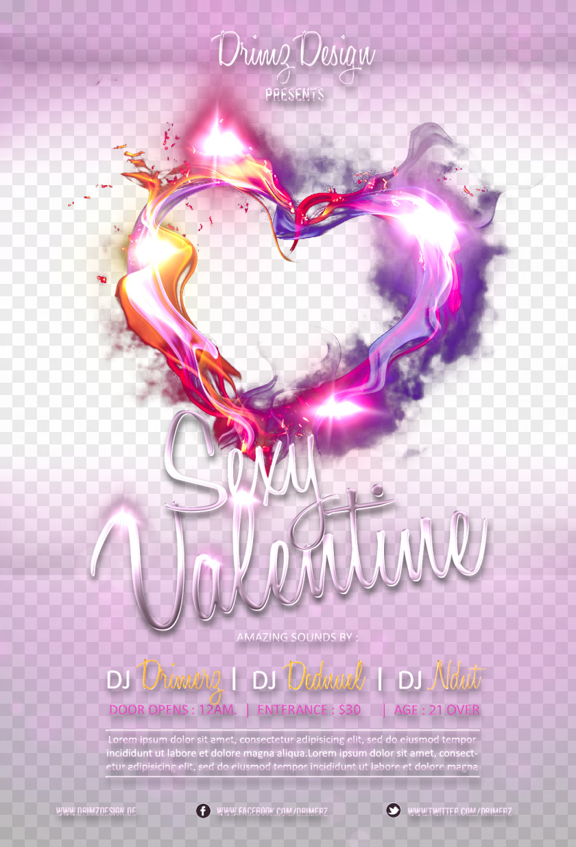 Valentine's Day Posters Heart White PNG