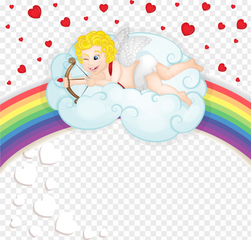 Vector Painted Cupid Illustration PNG