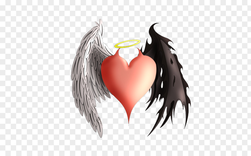 Angels And Demons Devil Angel Heart Demon Tattoo PNG