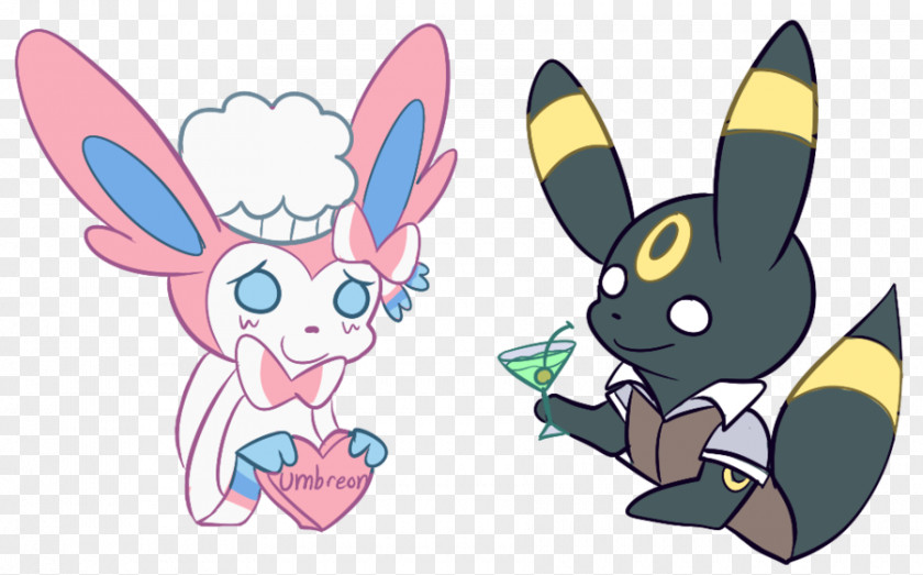 Pikachu Umbreon Sylveon Espeon Eevee Art PNG