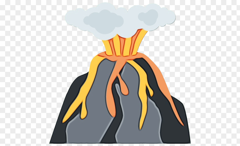 Volcanic Landform Volcano Cartoon PNG