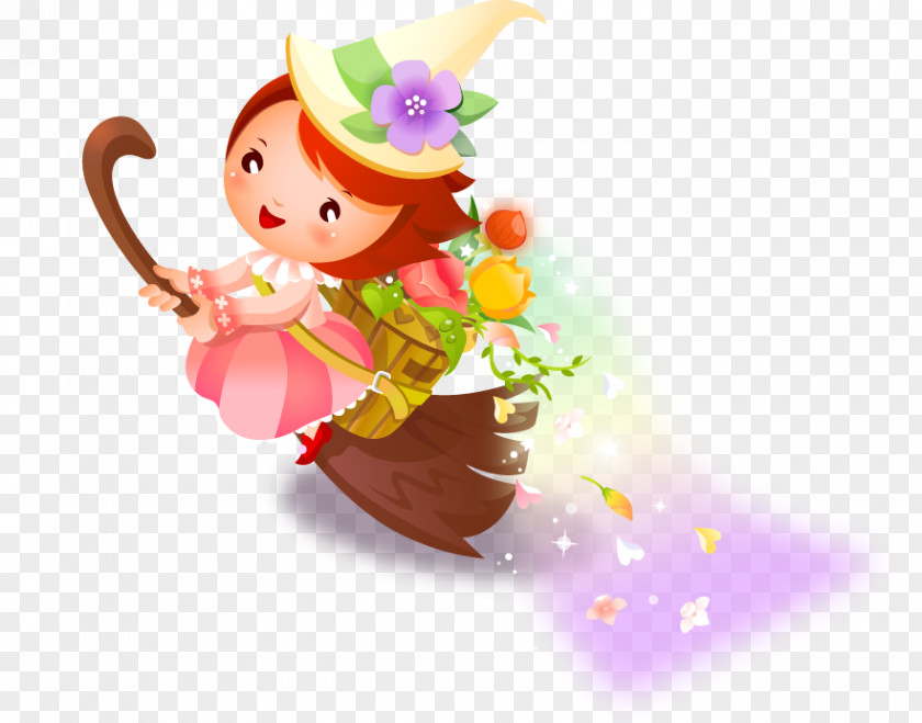 Witch Pattern Broom Cartoon Boszorkxe1ny PNG