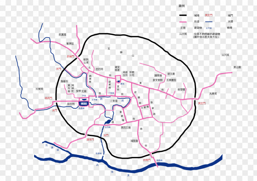1930 遂安县城 Xin'an River Chinese Wikipedia PNG