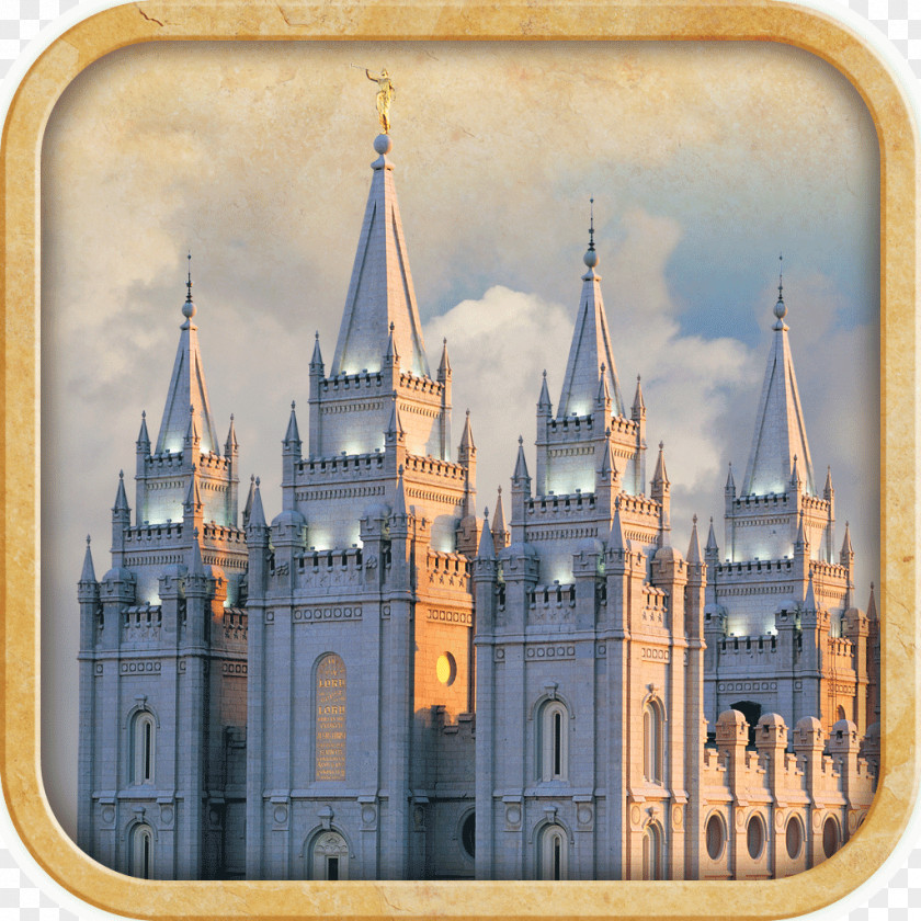 Cathedral Temple Square Salt Lake Spire Medieval Architecture PNG
