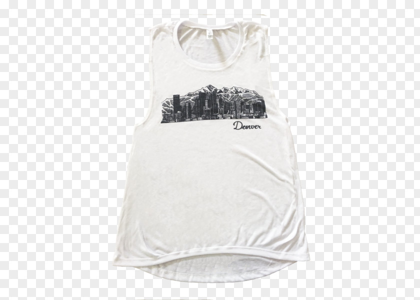 Denver Skyline T-shirt Sleeveless Shirt PNG
