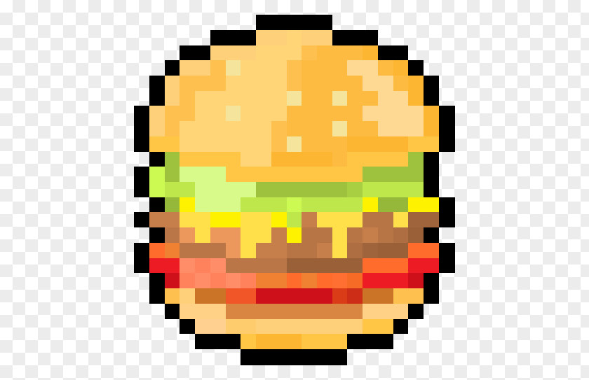 Minecraft Hamburger Pixel Art PNG