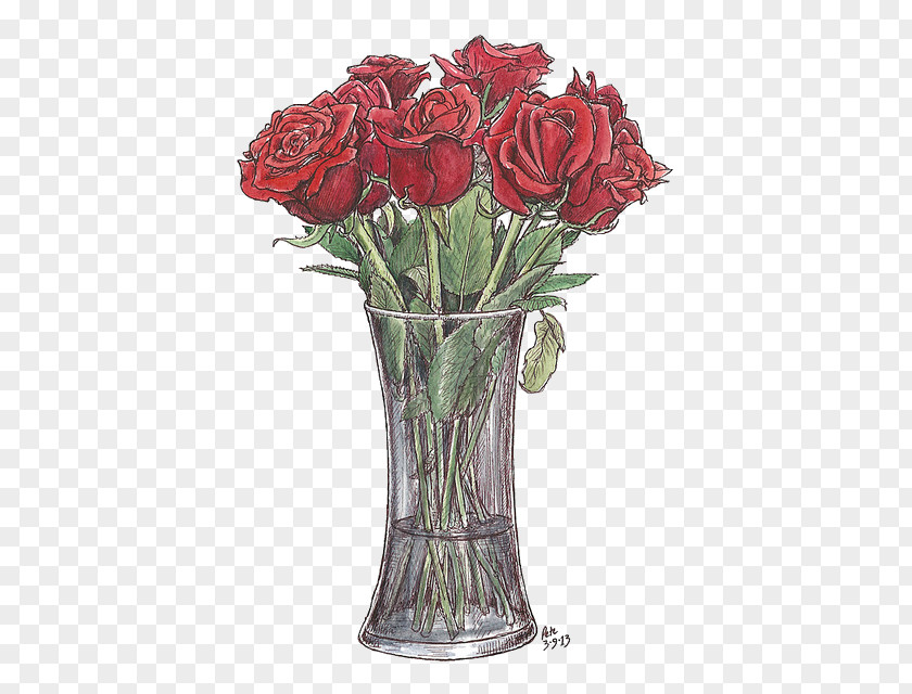 Hand-painted Roses Drawing Watercolor Painting Art Sketch PNG