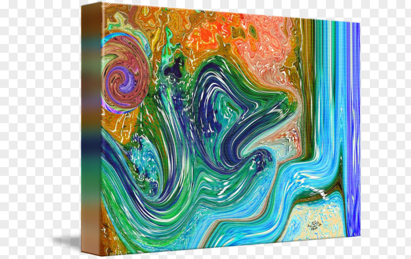 Painting Modern Art Acrylic Paint Gallery Wrap PNG