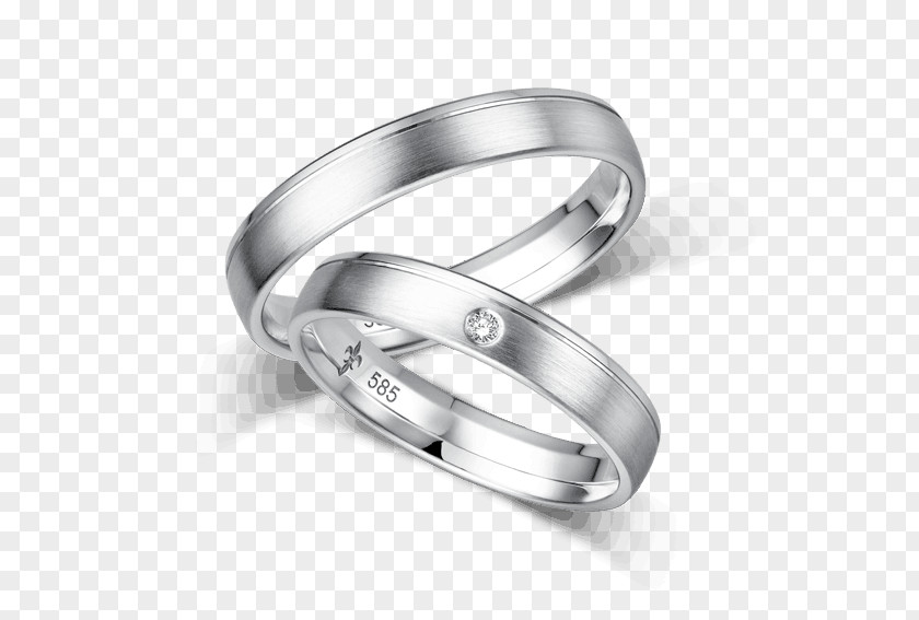Ring Wedding Platinum Białe Złoto Silver PNG