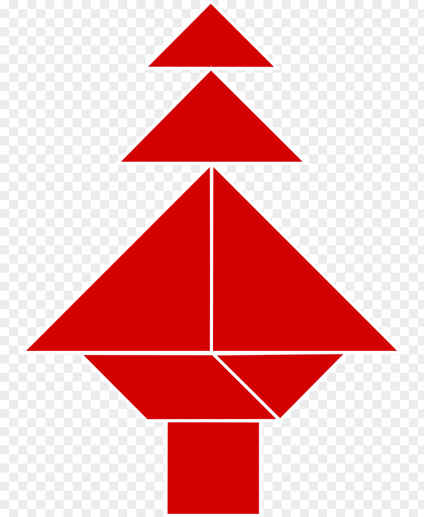 Tangram Puzzle Game Triangle Christmas Tree PNG