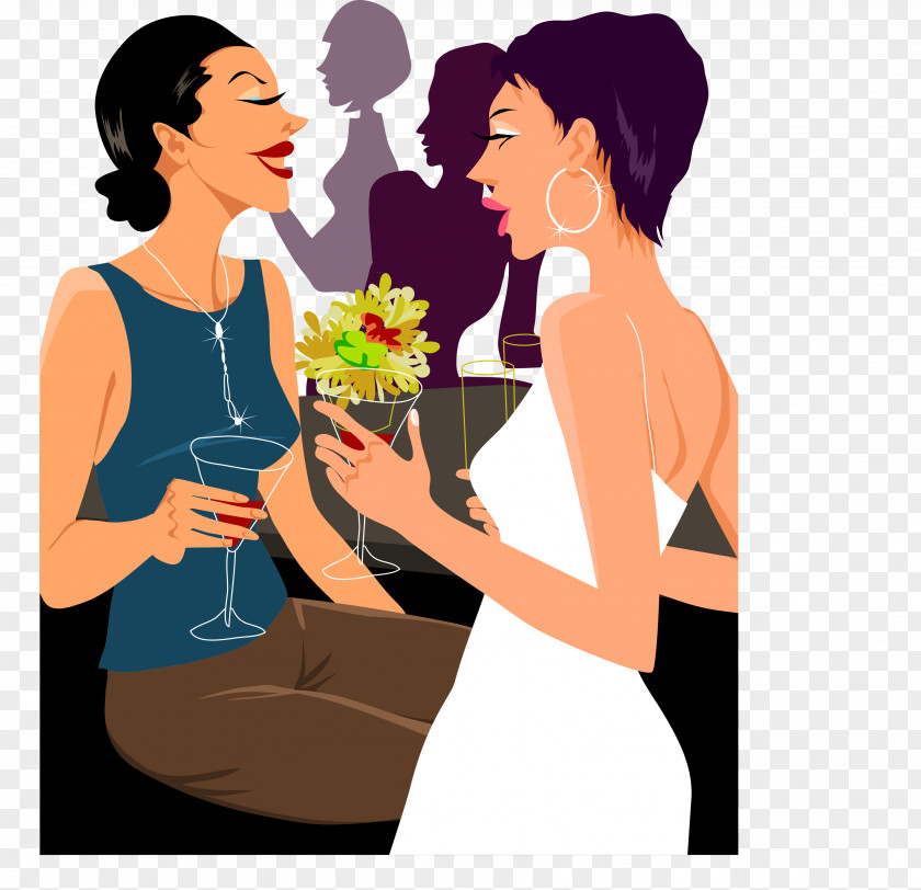 Drink A Red Wine Cartoon Illustration PNG