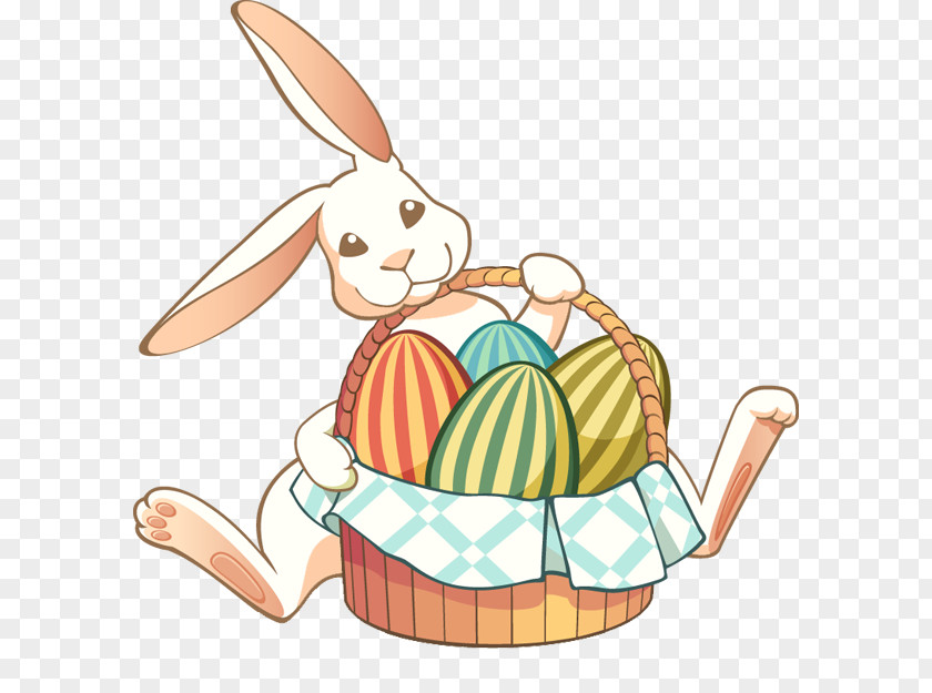 Free Easter Bunny Clipart Basket Rabbit Clip Art PNG