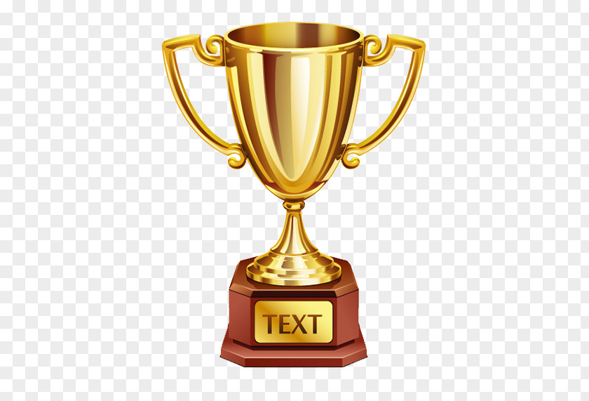 TEXT Trophy Design Cup Award Gold Medal Clip Art PNG