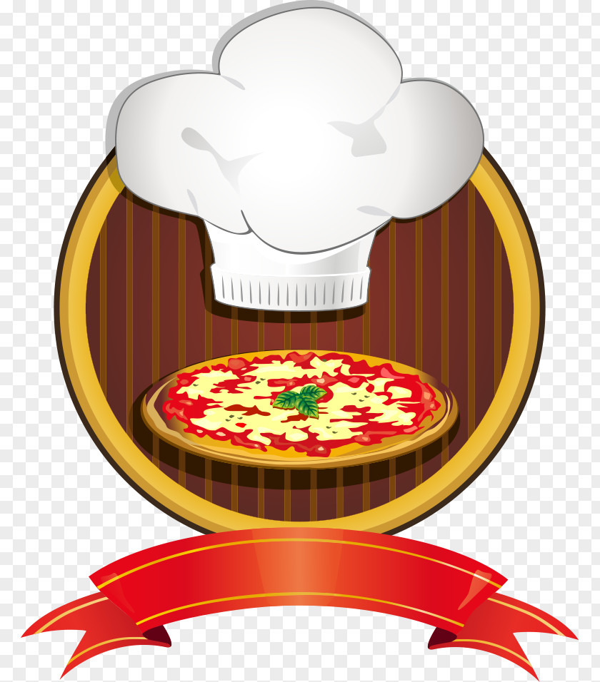 Vector Pizza And Chef's Hat Italian Cuisine Fast Food Chef Cook PNG