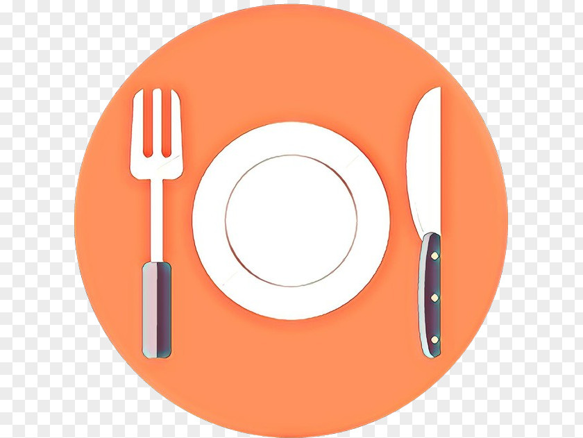 Dinnerware Set Cutlery Orange PNG