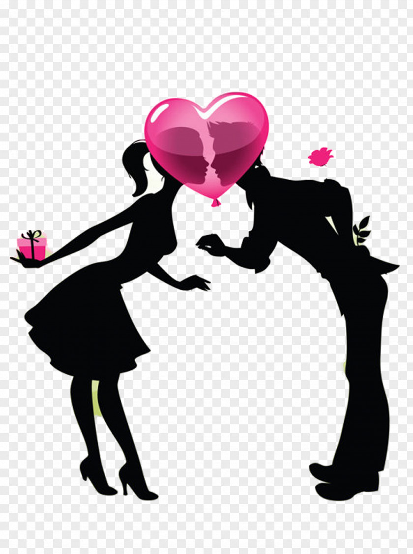 Men And Women Love Valentines Day Romance Clip Art PNG