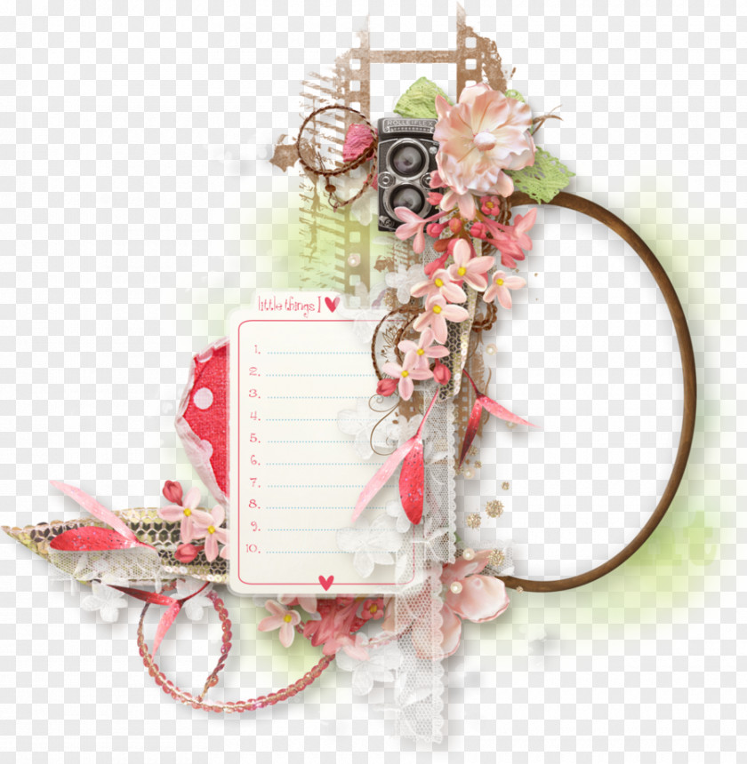 With A Camera And Decorative Flower Oval Frame Paper Clip Art PNG