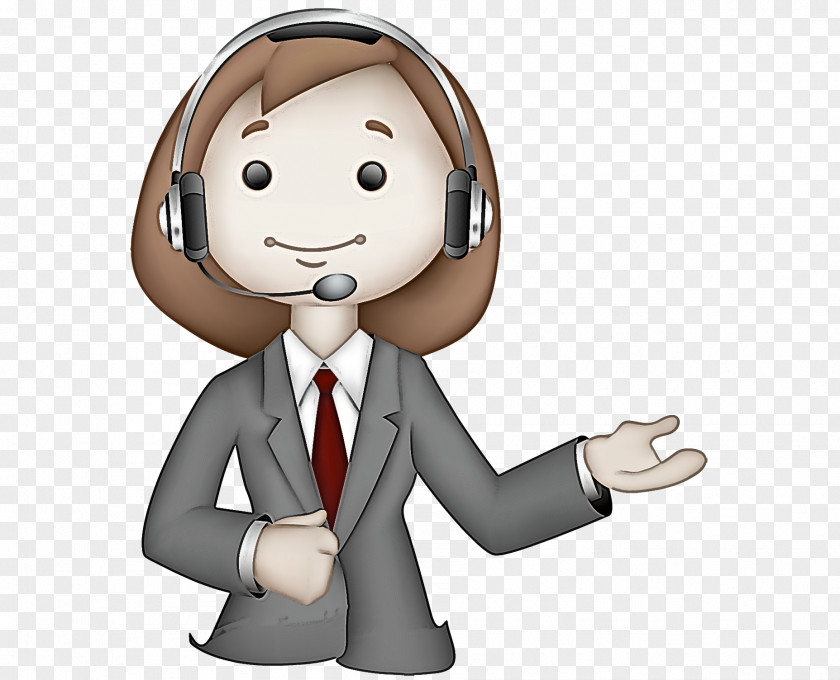 Call Centre Formal Wear Cartoon Finger Gesture Animation Thumb PNG