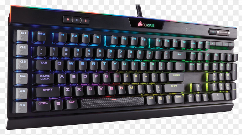 Corsair Computer Keyboard Gaming K95 RGB Platinum Cherry MX Speed PLATINUM Keypad PNG