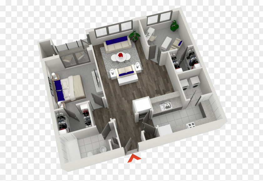 Roof Plan 3D Floor House Apartment PNG