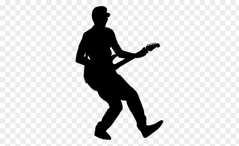 Bass Silhouette Svg Guitar Music Vector Graphics PNG