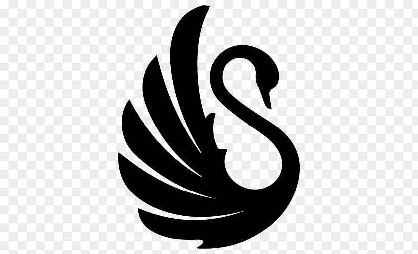 Blackandwhite Ducks Geese And Swans Bird Logo PNG