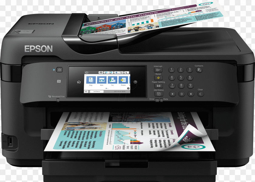 Green Inkjet Multi-function Printer Printing Image Scanner PNG