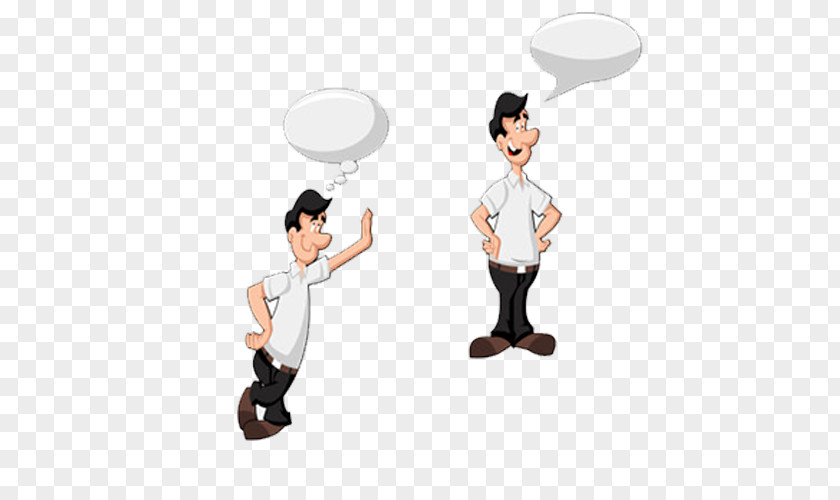 The Man Is Thinking About Side Face Cartoon Speech Balloon Dialogue Illustration PNG