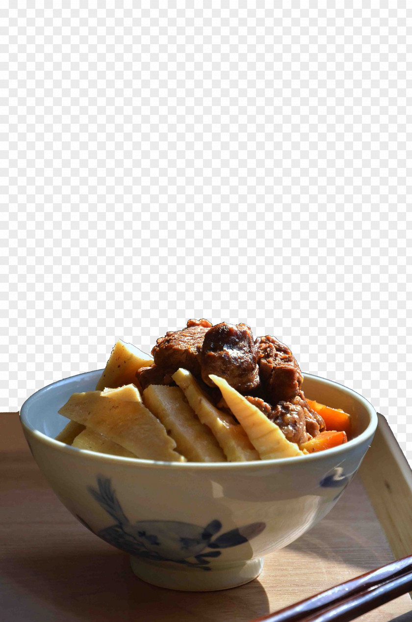 Bamboo Shoots Boiled Pork Asian Cuisine Spare Ribs Shoot Meat PNG