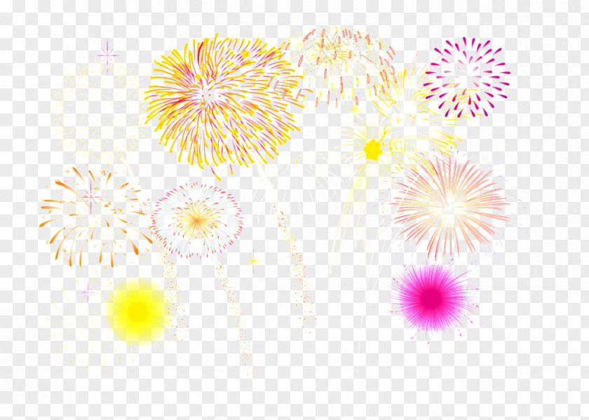 Ellipse Watermark Fireworks Design Chinese New Year Download PNG