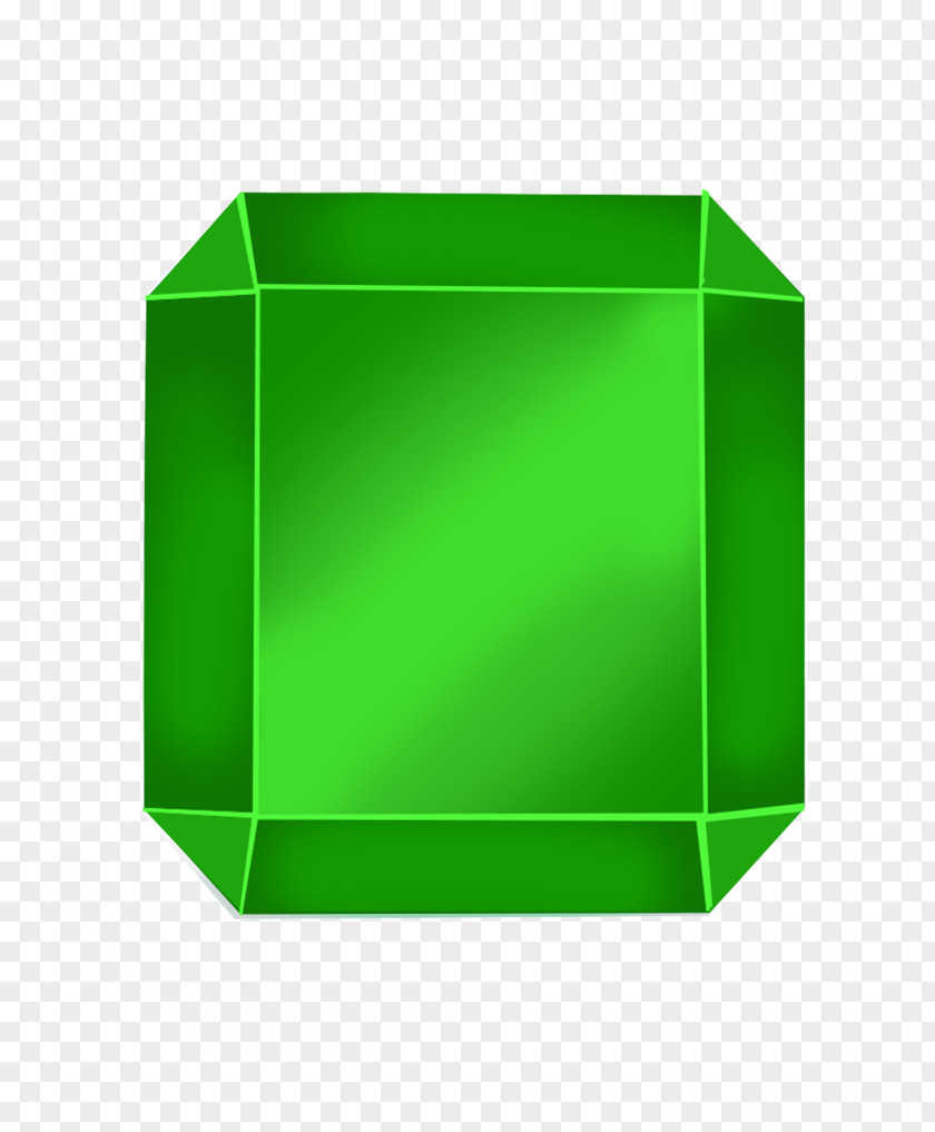 Emerald Gem Rectangle PNG