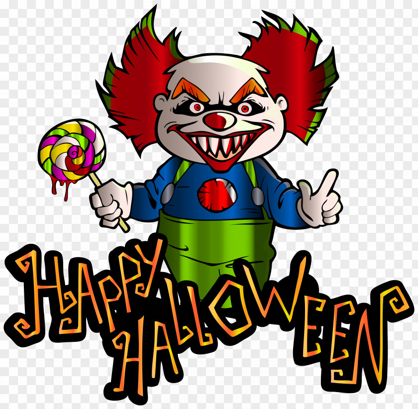Happy Halloween With Clown Clipart Image It Evil Clip Art PNG