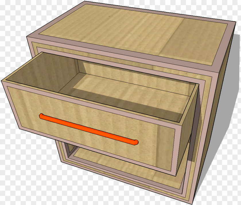 Cardboard Design Drawer Table PNG