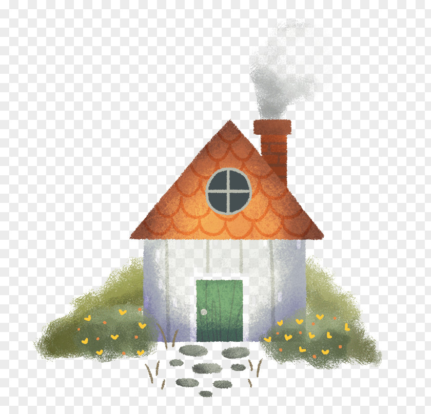 Cartoon House Chimney PNG