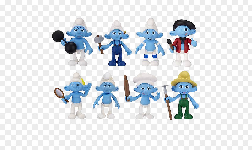 Hefty Smurf Handy Baby Smurfette Vanity PNG