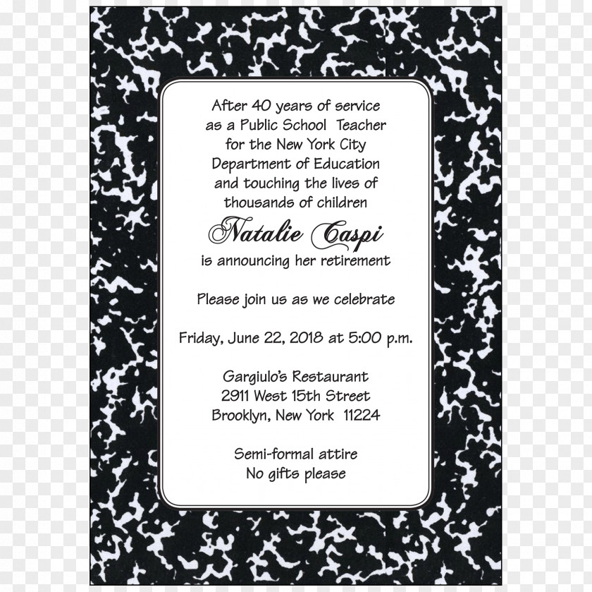 Teachers Day Cards Wedding Invitation Retirement Party Birthday PNG