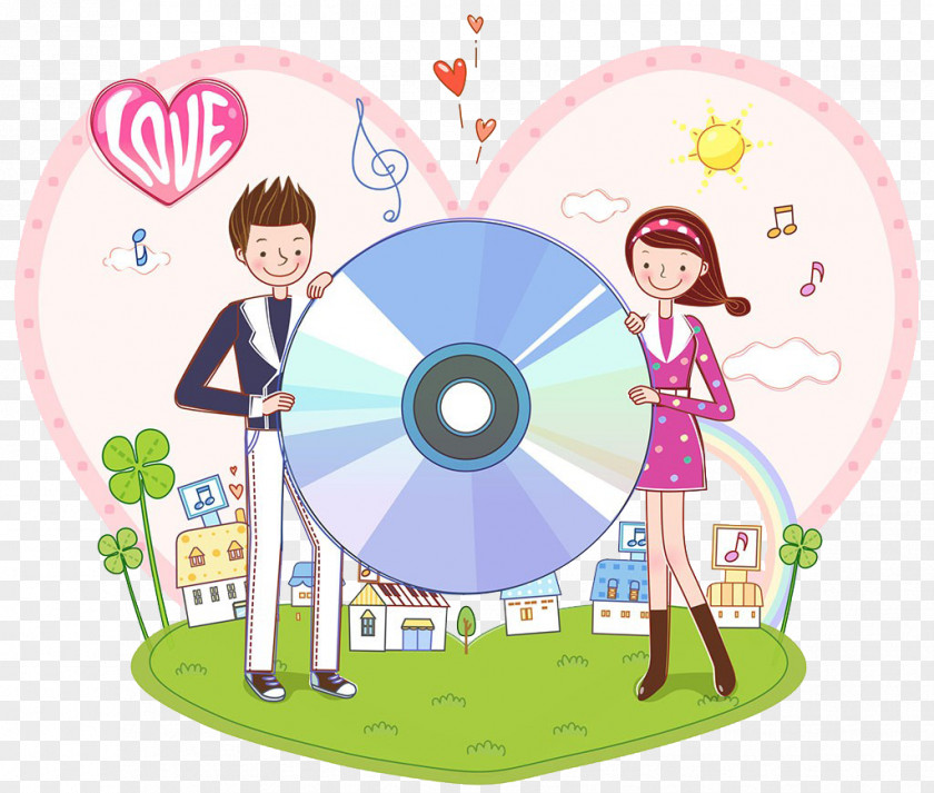 Couple Canada Disc Illustration PNG