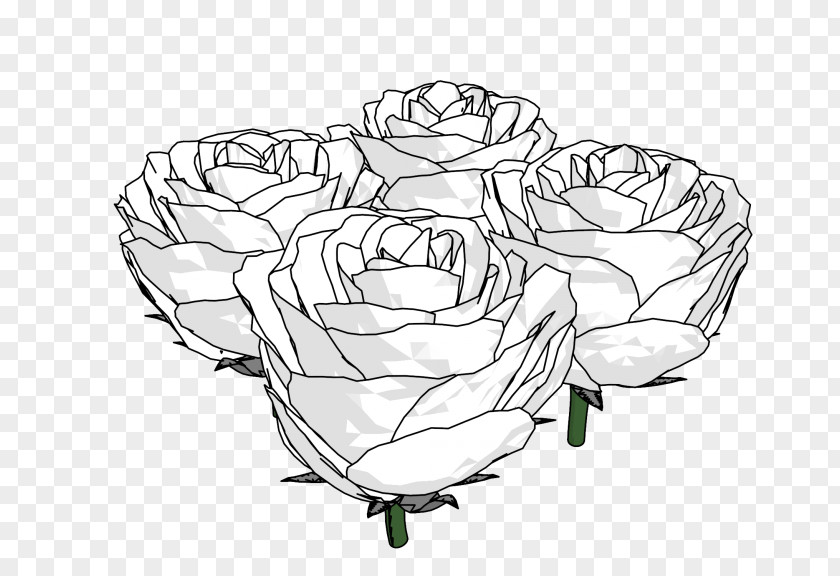 Flowers Hd Floral Design Sketch Cut Basket PNG