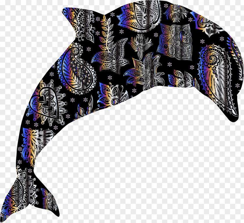Turquoise Porpoise Dolphin Pattern PNG