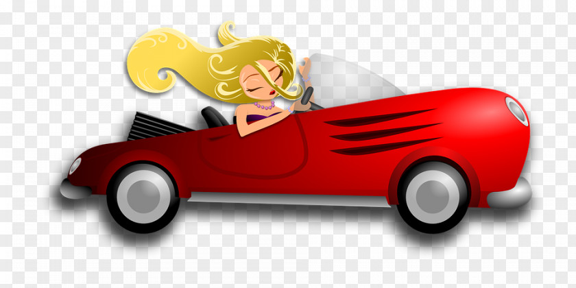 A Stylish Woman Driving Car Sports Clip Art PNG