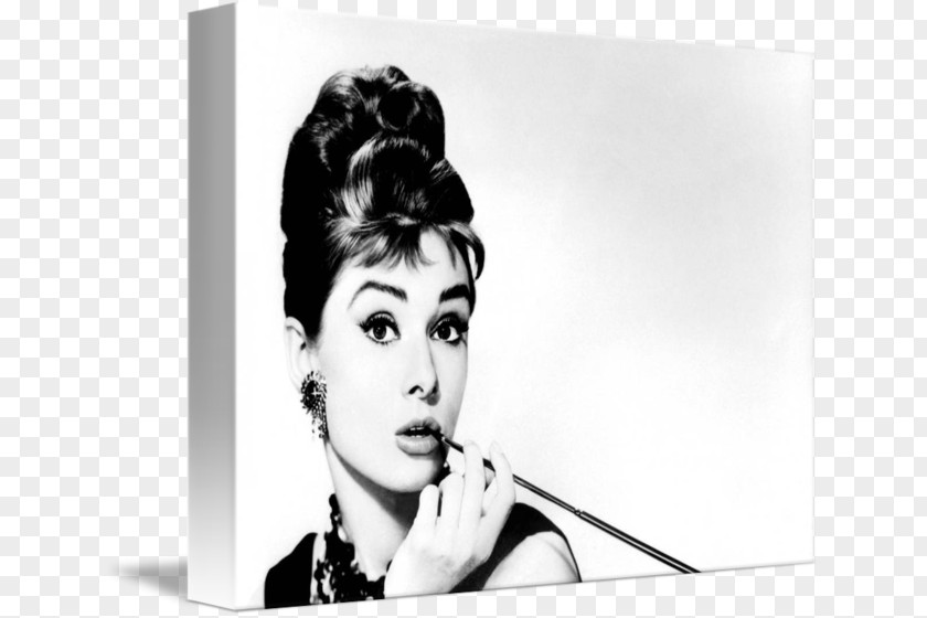 Audrey Hepburn Breakfast At Tiffany's Canvas Print Art PNG