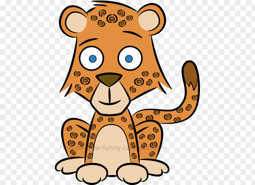 Cute Baby Cheetahs Clip Art Cheetah Drawing Cartoon Image PNG
