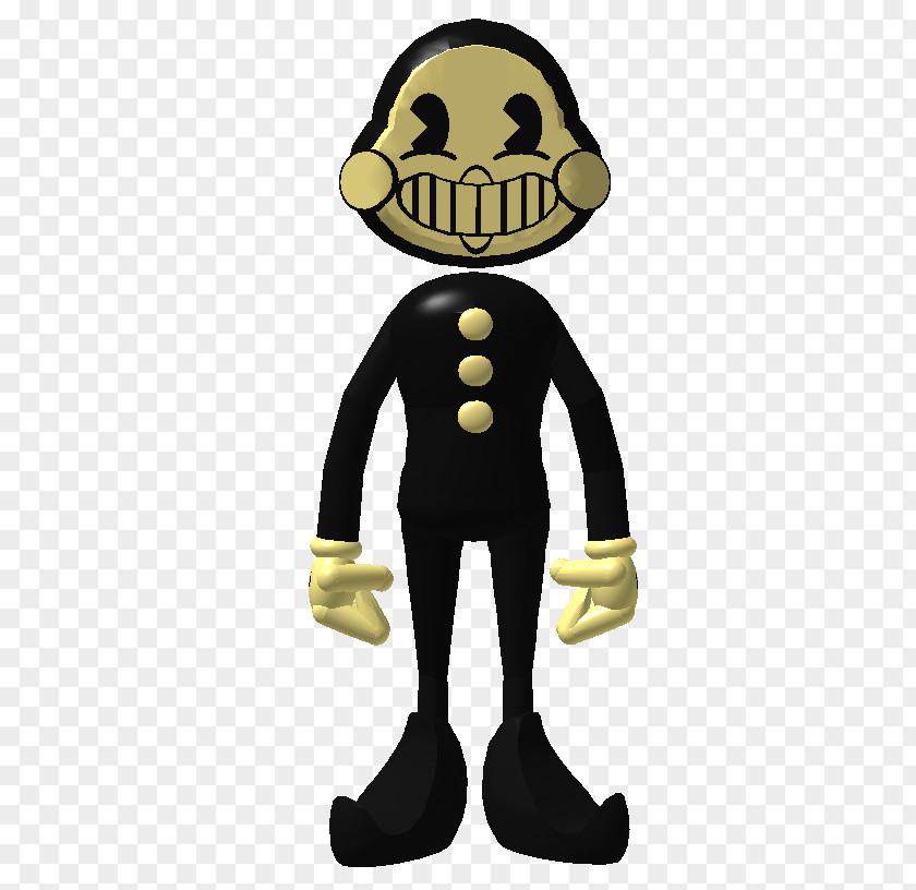 Golden Banner Bendy And The Ink Machine Cartoon Mascot Character Puppet PNG