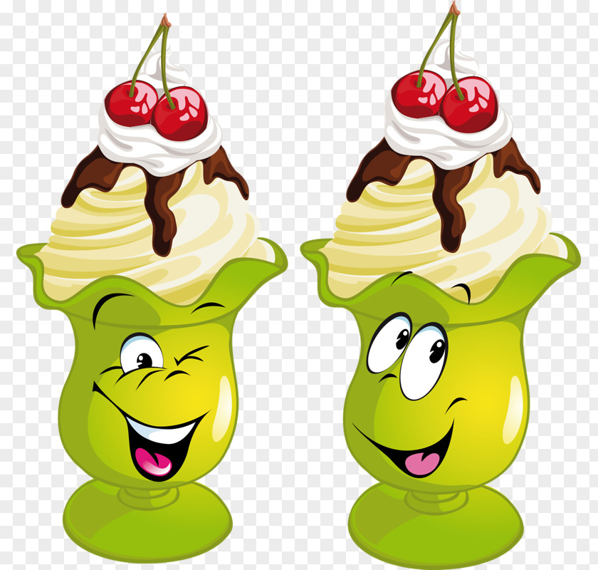 Ice Cream Sundae Emoticon Clip Art PNG