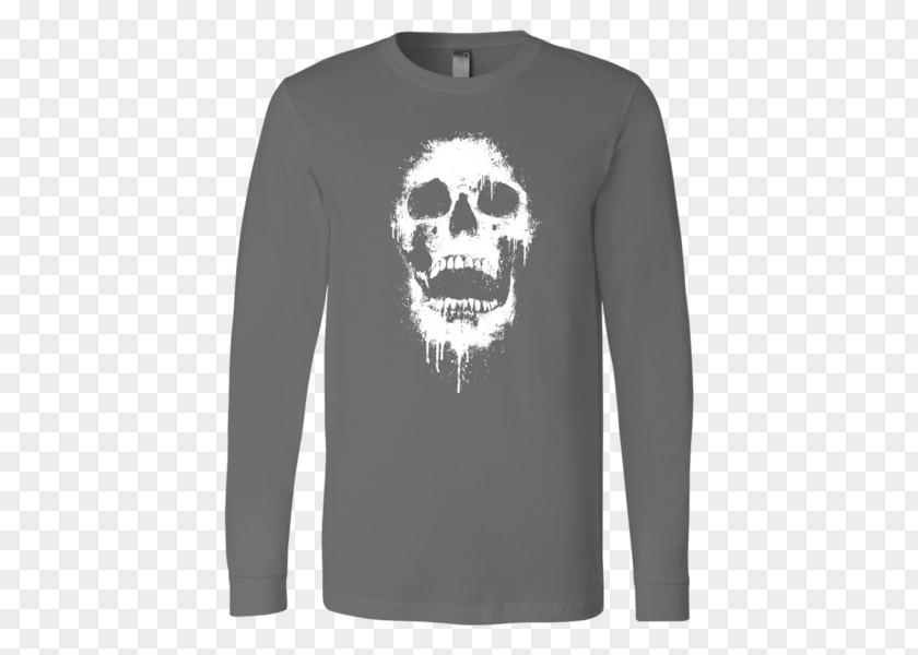 Skull T-shirt Long-sleeved Clothing PNG