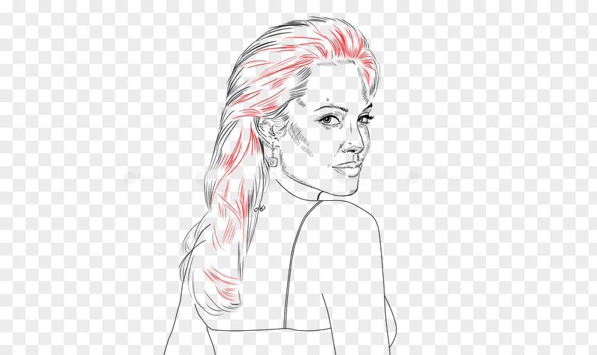 Angelina Jolie Drawing Ear Line Art Sketch PNG