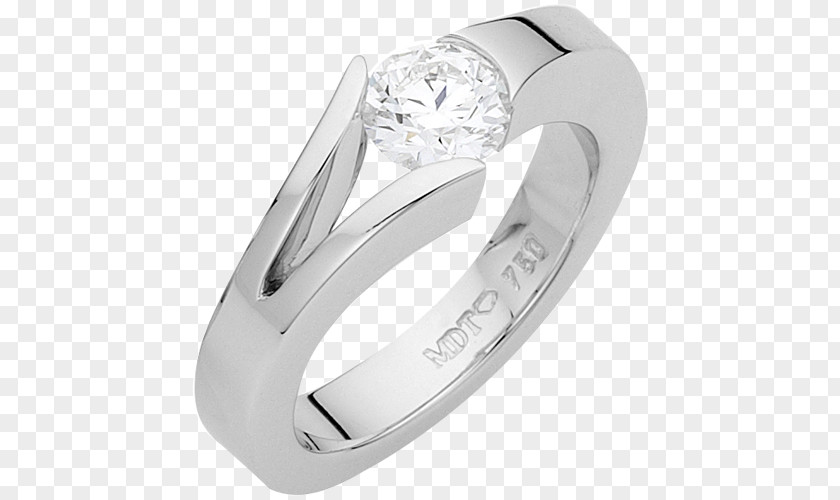 Ring Engagement Diamond Cut Princess PNG
