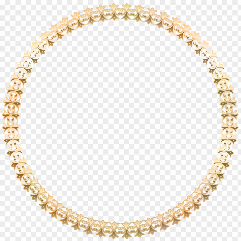 Round Border Frame Gold Transparent Image PNG